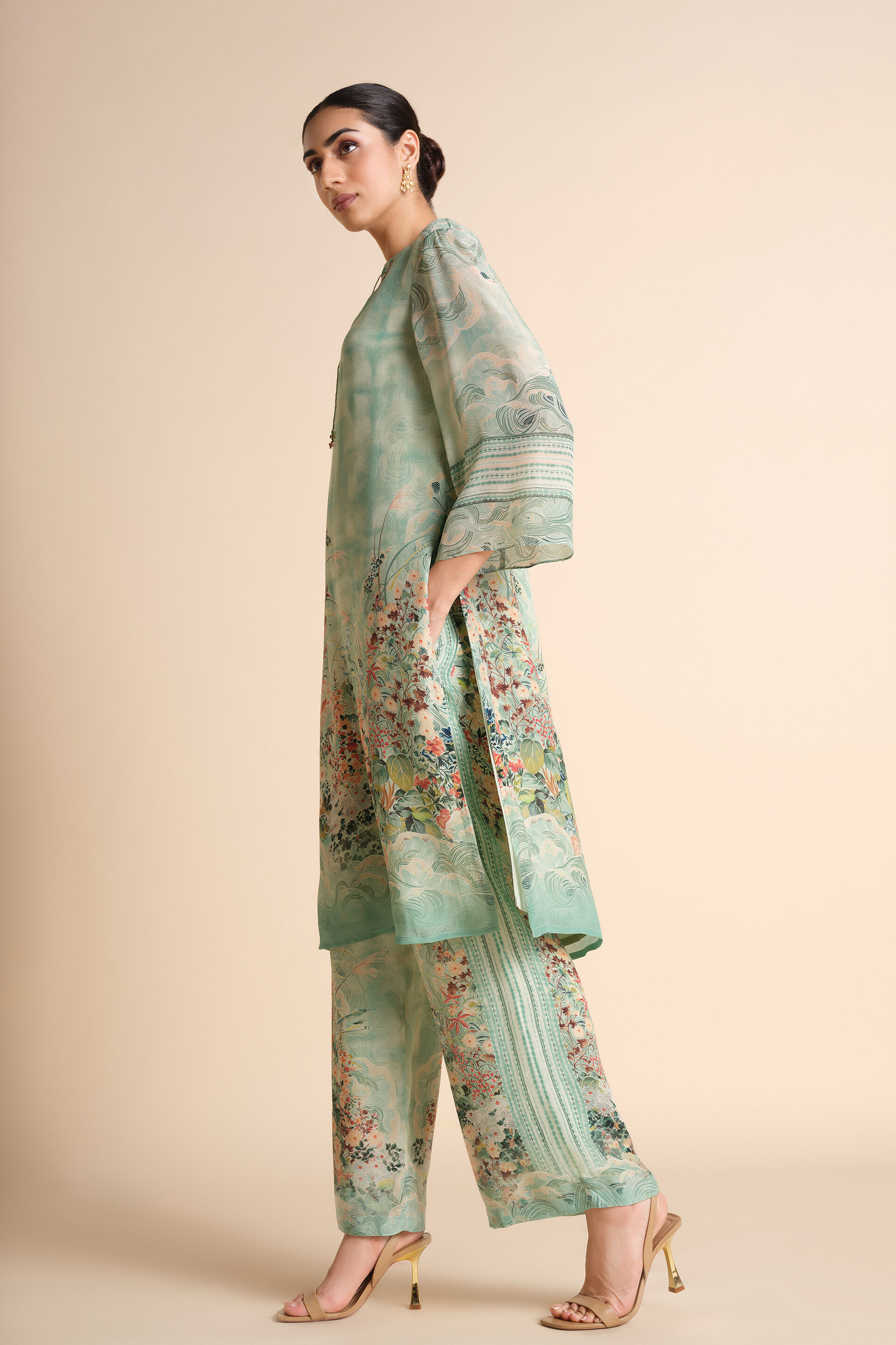 Arivai Kurta Co-ord - Sage, Sage, image 3